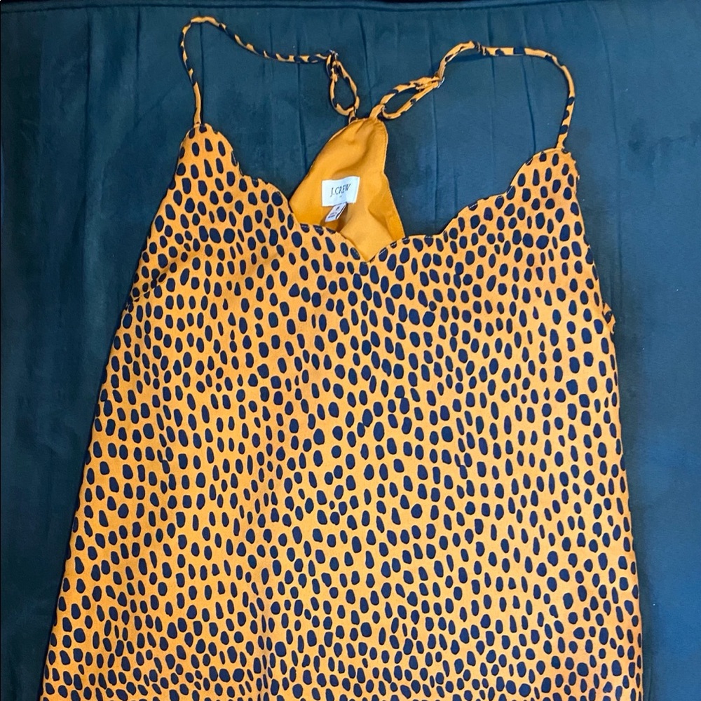 Leopard scalloped cami top